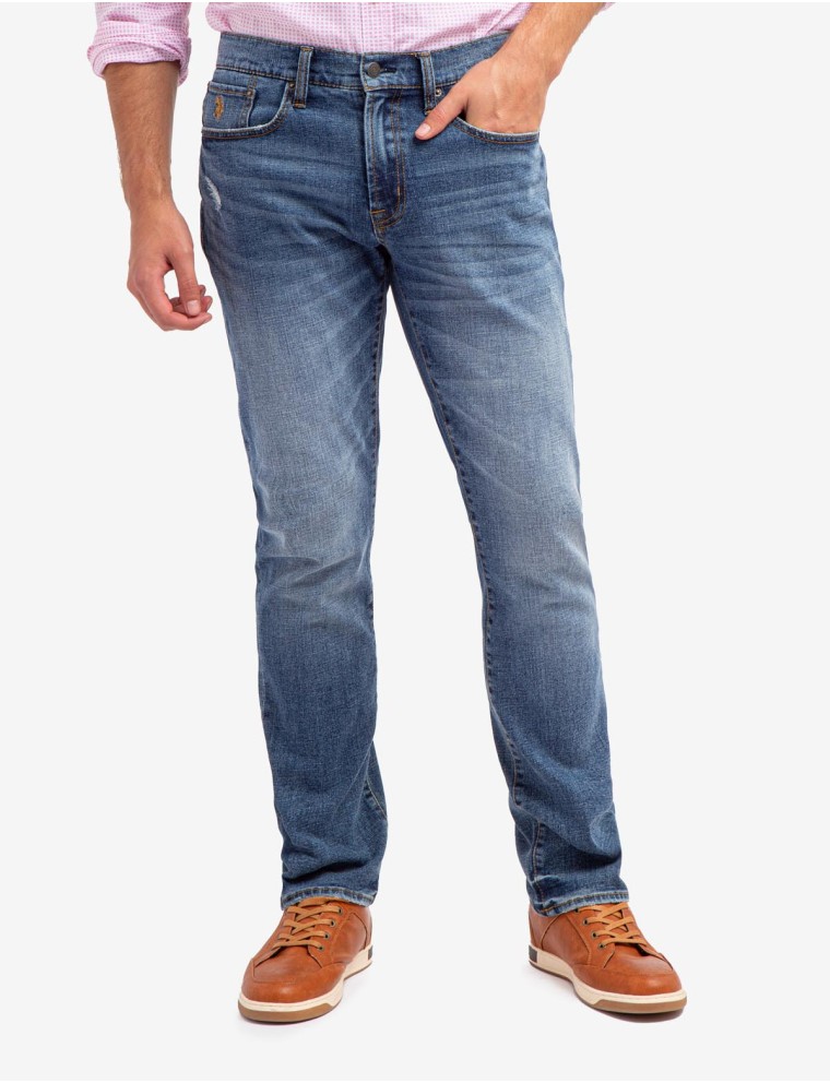 High-Quality 5 POCKET SLIM STRAIGHT FIT JEANS