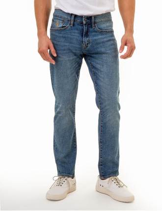 High-Quality 5 POCKET SLIM STRAIGHT FIT JEANS Hot New Item