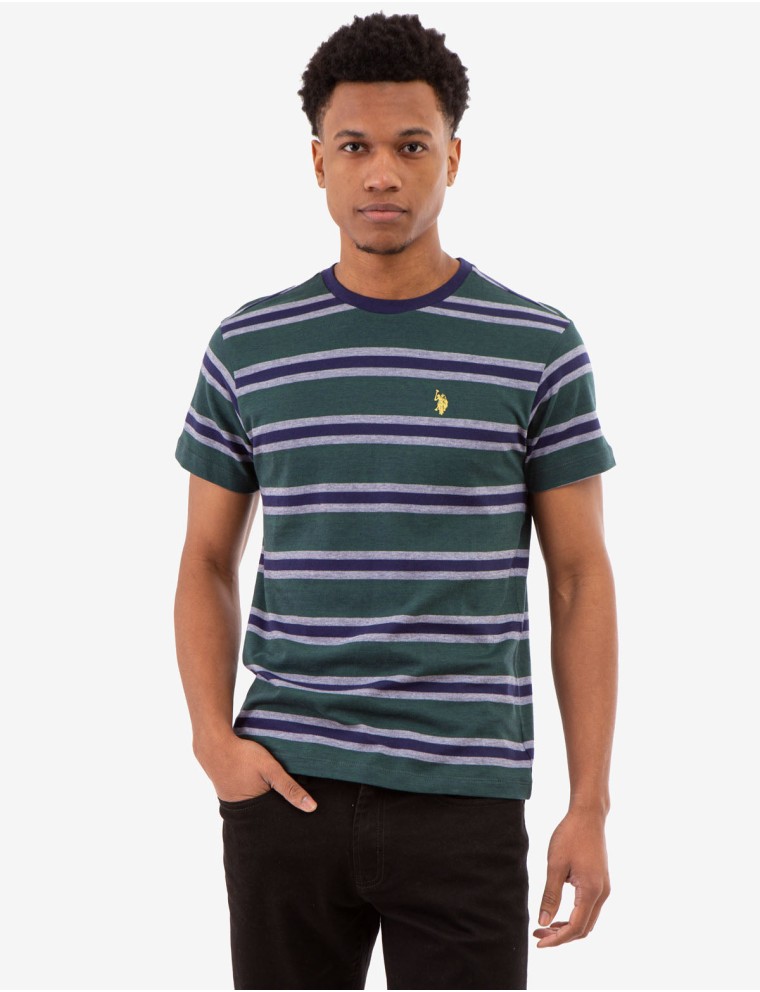 High-Quality BIRDSEYE STRIPE JERSEY T-SHIRT Limited Stock