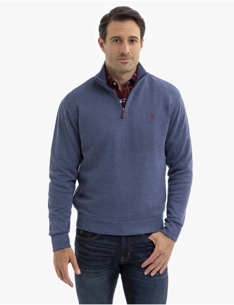 High-Quality 1/4 ZIP FLATBACK PULLOVER